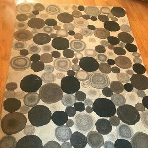 Multi colored circle rug